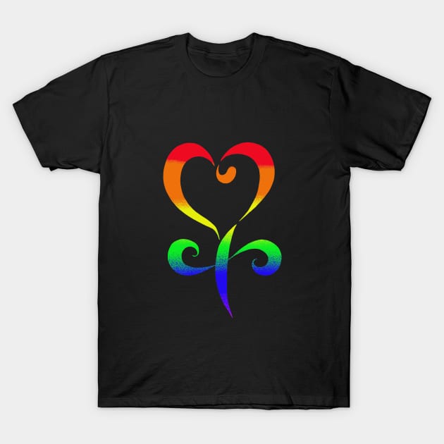 Female Symbol LGBT Rainbow Pride T-Shirt by AdrienneAllen